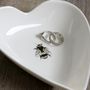 Bee Fine Bone China Heart Trinket Dish, thumbnail 2 of 5