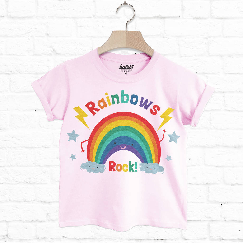 Rainbows Rock! Children's Slogan T Shirt, 1 of 4