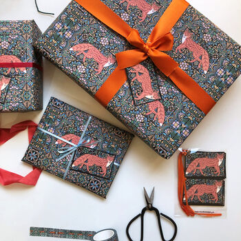 Fox And Flowers Gift Wrap, 8 of 8