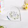 Couple Acrylic Heart Plaque Wedding Keepsake Gift, thumbnail 2 of 3