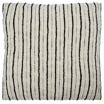 Lines Cushion Cover In Black Off White, 2 of 4