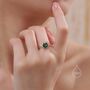 Sterling Silver One Carat Emerald Green Cz Ring, thumbnail 11 of 12