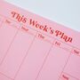 A4 Weekly Planner Pad | Pink And Red, thumbnail 5 of 6