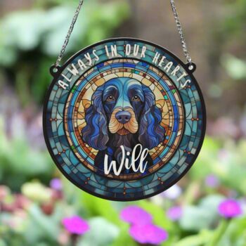 Working Cocker Spaniel Black Memorial Suncatcher, 6 of 6