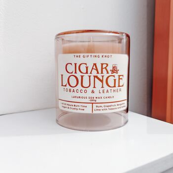 Cigar Lounge Luxury Soy Candle – Tobacco, Leather And Amber, 2 of 5