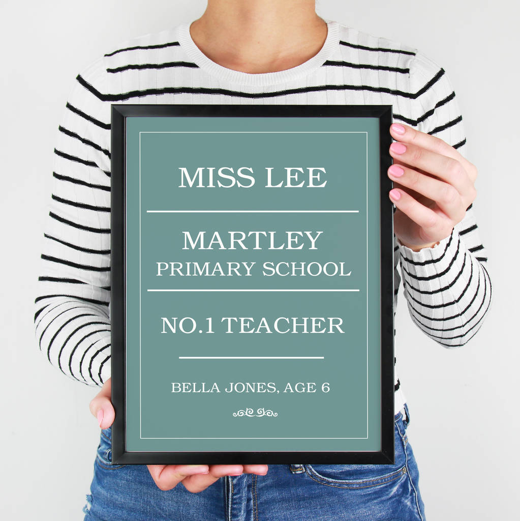 Personalised Teacher Print By Little Pieces | notonthehighstreet.com