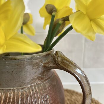 Vintage Brown Studio Pottery Stoneware Jug, 3 of 6