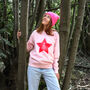 Neon Star Christmas Tree Sweatshirt Jumper, thumbnail 3 of 8