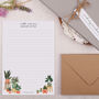 A5 Personalised Letter Writing Paper With Houseplants, thumbnail 3 of 4