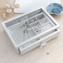 Personalised Luxury Glass Drawer Jewellery Box, thumbnail 2 of 7