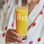 Personalised 1952 70th Birthday Glass, thumbnail 2 of 6