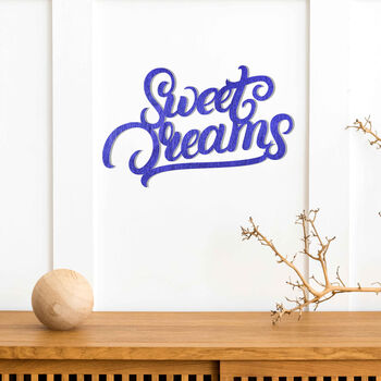 Sweet Dreams Wooden Wall Sign For Cozy Bedtime Vibes, 12 of 12