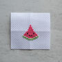Kawaii Watermelon Mini Cross Stitch Kit, thumbnail 7 of 8