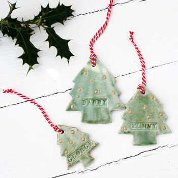 Set Of Personalised Christmas Tree Decorations, 5 of 10
