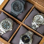 Personalised Initial Four Watches Wood And Glass Watch Box, thumbnail 7 of 7