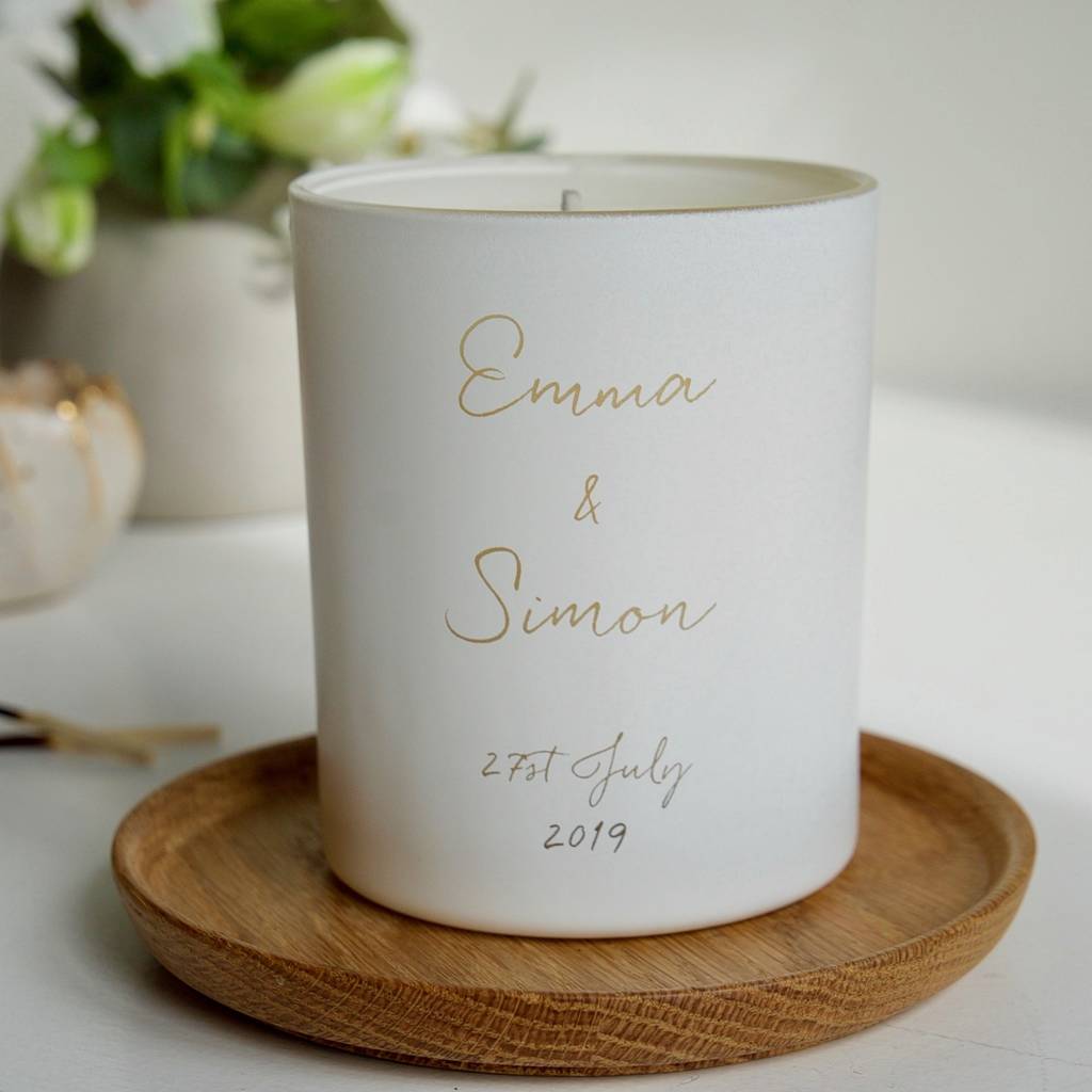 personalised mini wedding votive candle by illumer | notonthehighstreet.com