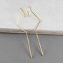 Zig Zag Oxidised Silver Single Ear Cuff Earring, thumbnail 7 of 8