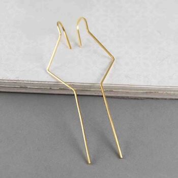 Zig Zag Oxidised Silver Single Ear Cuff Earring, 7 of 8