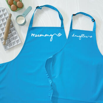 Mummy And Daughter Heart Apron Set, 5 of 8