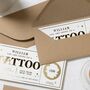 Personalised Tattoo Voucher Gold Foil Scratch Reveal, thumbnail 8 of 9