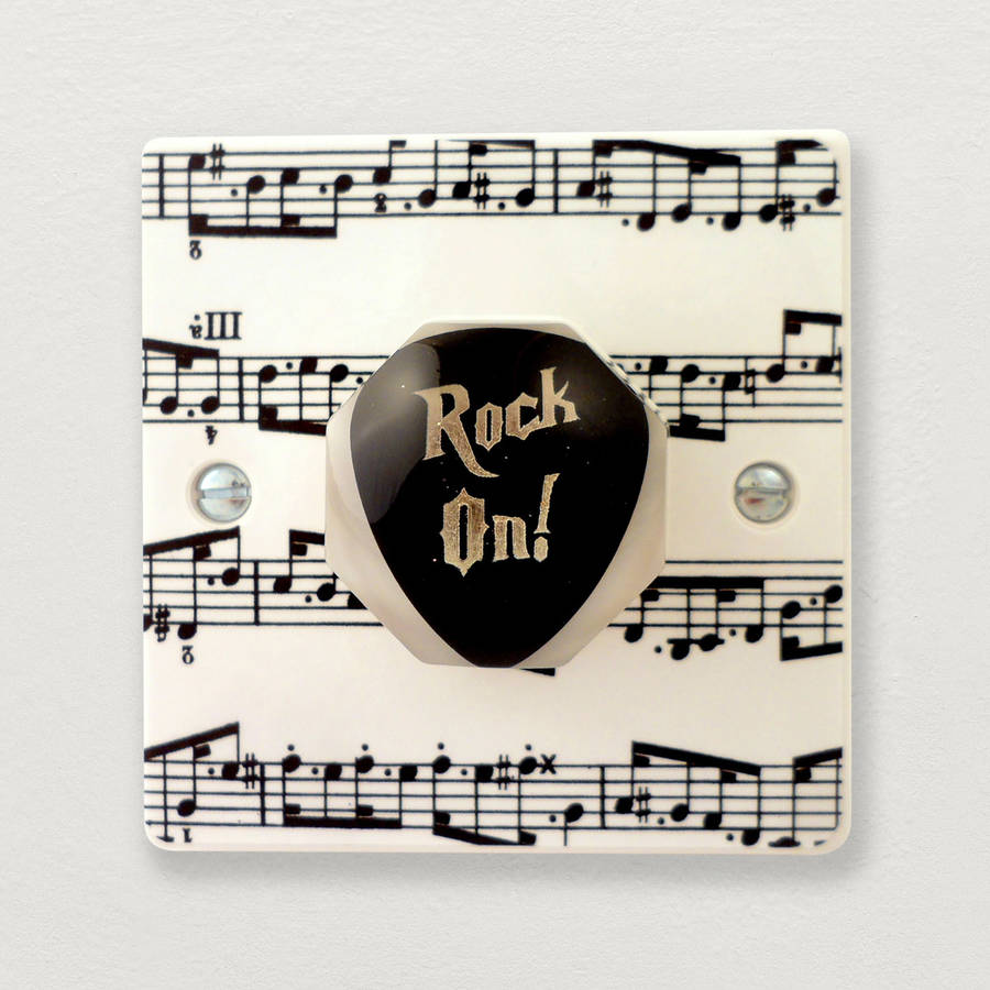 Guitar Plectrum Light Switch By Candy Queen Designs