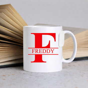 Personalised Initial And Name Mug – 10oz Glossy White, 8 of 8