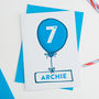 Happy Birthday Balloon Card Personalised, thumbnail 2 of 2