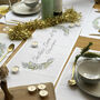 Wreath Family Christmas Personalised Table Runner, thumbnail 1 of 3