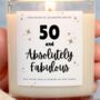 50 And Absolutely Fabulous 50th Birthday Candle, thumbnail 4 of 5