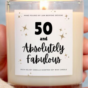 50 And Absolutely Fabulous 50th Birthday Candle, 4 of 5