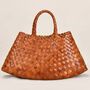 Hand Weaving Leather Bag Tote, thumbnail 4 of 12