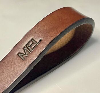 Personalised Leather Keyring, Spanish Brown, 3 of 11
