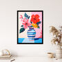Heavenly Hibiscus Bright Floral Pink Wall Art Print, thumbnail 4 of 6
