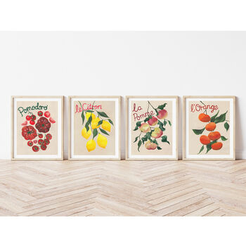 Kitchen Fruit Print Set Of Four, 4 of 11