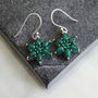Emerald Green Onyx Drop Earrings, thumbnail 1 of 3