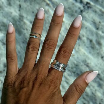 Aura Magic Sterling Silver Spinning Ring, 3 of 12