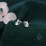 Horse Head Stud Earrings In Sterling Silver, thumbnail 3 of 11