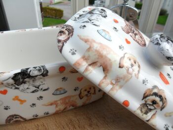 Lidded Butterdish In Cockerpoo Design, 5 of 12