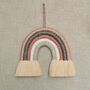 Personalised Rainbow Macrame, Pink Nursery Wall Hanging, thumbnail 4 of 9