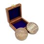 Custom Bronze Signature Sundial Compass Gift With Wooden Box, thumbnail 2 of 10