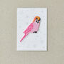 Pink Budgie Iron On Patch, thumbnail 2 of 4