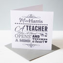 personalised teacher gift card by jodie gaul | notonthehighstreet.com