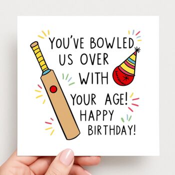 Playful Cricket Themed Birthday Card, 2 of 2
