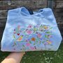 Spring Summer Birds Embroidered Sweatshirt, thumbnail 1 of 6