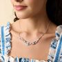 Organic Blue And White Fire Opal Statement Necklace, thumbnail 2 of 6