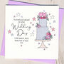 Personalised Floral Wedding Cake Card, thumbnail 2 of 4