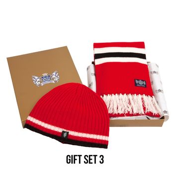 Luxury Cashmere Football Sets In Red Black And White, 3 of 4