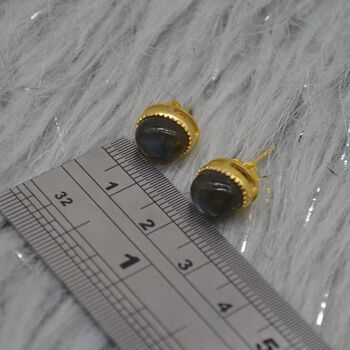 Labradorite Sterling Silver Stud Earrings, 7 of 8