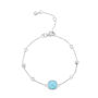 Iseo Blue Chalcedony And Sterling Silver Bracelet, thumbnail 3 of 4