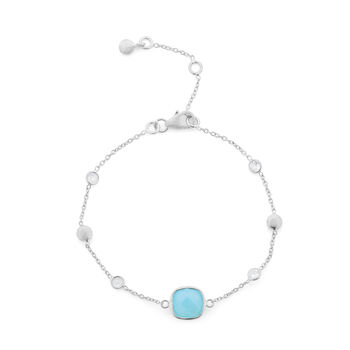 Iseo Blue Chalcedony And Sterling Silver Bracelet, 3 of 4